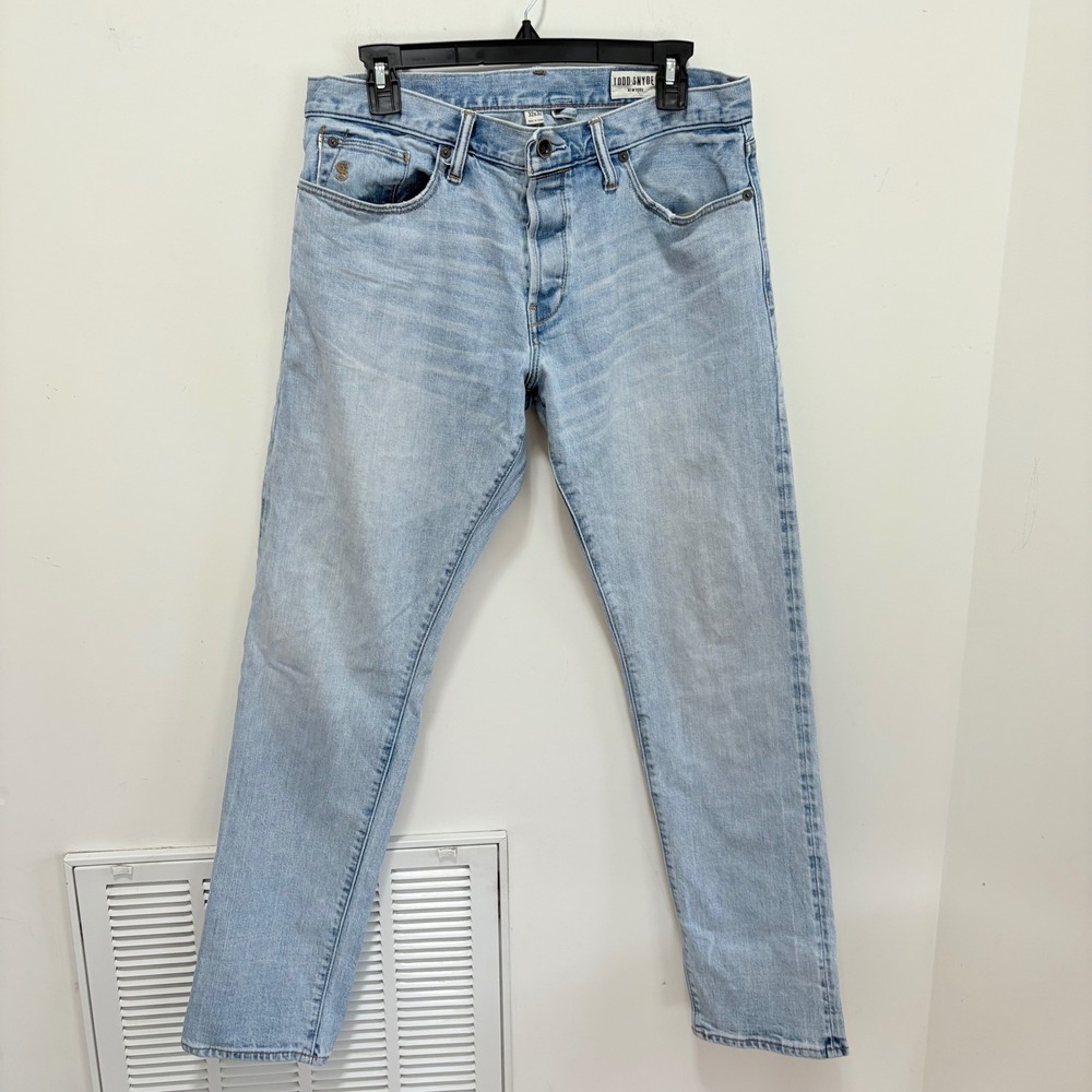 Todd Snyder Selvedge Denim Jeans Mens Light Blue 32x32 Stretch Slim